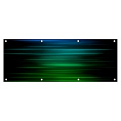 Blue And Green Lines Banner And Sign 8  X 3  by Ket1n9