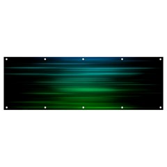 Blue And Green Lines Banner And Sign 12  X 4  by Ket1n9