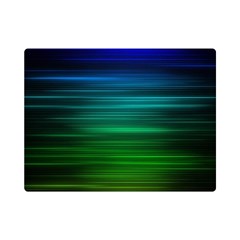 Blue And Green Lines Premium Plush Fleece Blanket (mini) by Ket1n9