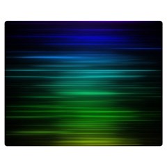 Blue And Green Lines Premium Plush Fleece Blanket (medium) by Ket1n9