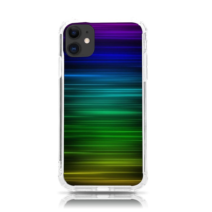 Blue And Green Lines iPhone 11 TPU UV Print Case