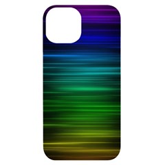 Blue And Green Lines Iphone 14 Black Uv Print Case by Ket1n9