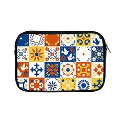 Mexican-talavera-pattern-ceramic-tiles-with-flower-leaves-bird-ornaments-traditional-majolica-style- Apple Ipad Mini Zipper Cases by Ket1n9