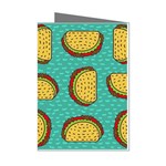 Taco-drawing-background-mexican-fast-food-pattern Mini Greeting Cards (Pkg of 8) Left