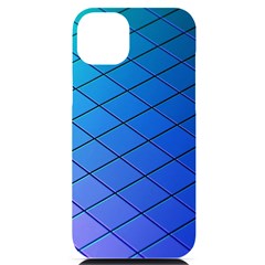 Blue Pattern Plain Cartoon Iphone 14 Plus Black Uv Print Case by Ket1n9