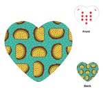 Taco-drawing-background-mexican-fast-food-pattern Playing Cards Single Design (Heart) Front