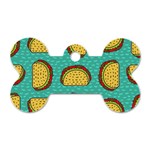 Taco-drawing-background-mexican-fast-food-pattern Dog Tag Bone (One Side) Front