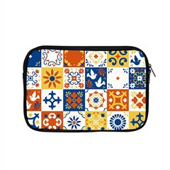 Mexican-talavera-pattern-ceramic-tiles-with-flower-leaves-bird-ornaments-traditional-majolica-style- Apple Macbook Pro 15  Zipper Case by Ket1n9