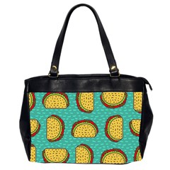 Taco-drawing-background-mexican-fast-food-pattern Oversize Office Handbag (2 Sides) by Ket1n9