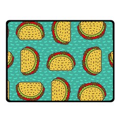 Taco-drawing-background-mexican-fast-food-pattern Fleece Blanket (small) by Ket1n9