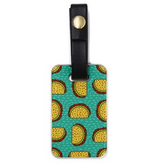 Taco-drawing-background-mexican-fast-food-pattern Luggage Tag (one Side) by Ket1n9