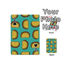 Taco-drawing-background-mexican-fast-food-pattern Playing Cards 54 Designs (mini) by Ket1n9