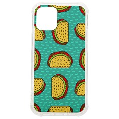 Taco-drawing-background-mexican-fast-food-pattern Iphone 12 Mini Tpu Uv Print Case	 by Ket1n9