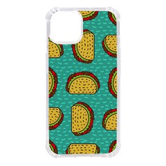 Taco-drawing-background-mexican-fast-food-pattern Iphone 14 Tpu Uv Print Case by Ket1n9