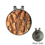 Bark Texture Wood Large Rough Red Wood Outside California Hat Clips with Golf Markers Front