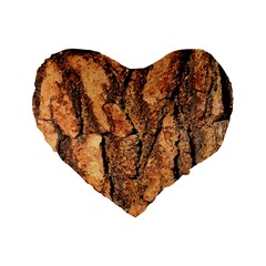 Bark Texture Wood Large Rough Red Wood Outside California Standard 16  Premium Heart Shape Cushions by Ket1n9