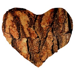 Bark Texture Wood Large Rough Red Wood Outside California Large 19  Premium Heart Shape Cushions by Ket1n9