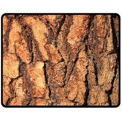 Bark Texture Wood Large Rough Red Wood Outside California Two Sides Fleece Blanket (Medium)