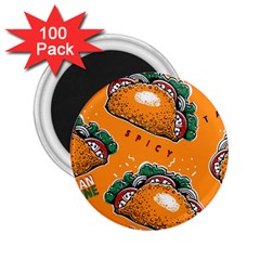 Seamless-pattern-with-taco 2 25  Magnets (100 Pack)  by Ket1n9