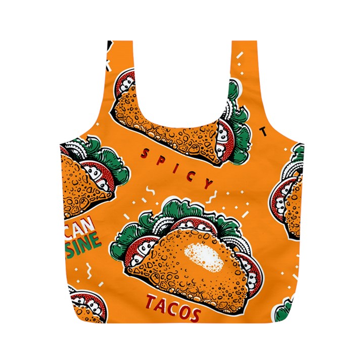 Seamless-pattern-with-taco Full Print Recycle Bag (M)