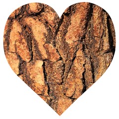 Bark Texture Wood Large Rough Red Wood Outside California Wooden Puzzle Heart by Ket1n9