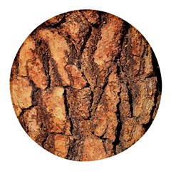 Bark Texture Wood Large Rough Red Wood Outside California Round Glass Fridge Magnet (4 Pack) by Ket1n9