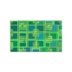 Green-abstract-geometric Sticker (rectangular) by Ket1n9