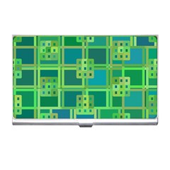 Green-abstract-geometric Business Card Holder by Ket1n9