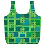 Green-abstract-geometric Full Print Recycle Bag (XL) Front