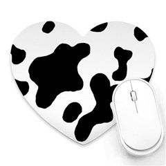 Cow Pattern Heart Mousepad by Ket1n9