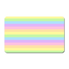 Cute Pastel Rainbow Stripes Magnet (rectangular) by Ket1n9