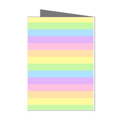 Cute Pastel Rainbow Stripes Mini Greeting Cards (pkg Of 8) by Ket1n9