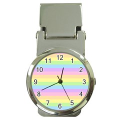 Cute Pastel Rainbow Stripes Money Clip Watches by Ket1n9