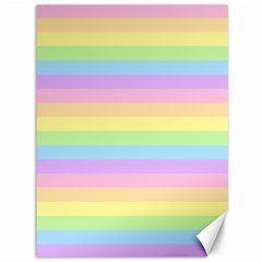 Cute Pastel Rainbow Stripes Canvas 36  X 48  by Ket1n9