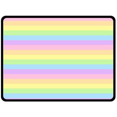 Cute Pastel Rainbow Stripes Fleece Blanket (large) by Ket1n9