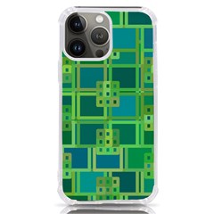 Green-abstract-geometric Iphone 13 Pro Max Tpu Uv Print Case by Ket1n9