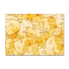 Cheese-slices-seamless-pattern-cartoon-style Sticker A4 (10 Pack)