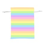 Cute Pastel Rainbow Stripes Lightweight Drawstring Pouch (M) Front