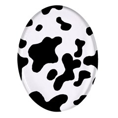 Cow Pattern Oval Glass Fridge Magnet (4 Pack) by Ket1n9