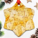 Cheese-slices-seamless-pattern-cartoon-style Ornament (Snowflake) Front