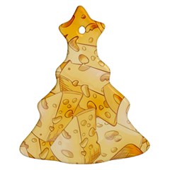 Cheese-slices-seamless-pattern-cartoon-style Christmas Tree Ornament (two Sides) by Ket1n9