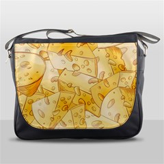 Cheese-slices-seamless-pattern-cartoon-style Messenger Bag by Ket1n9