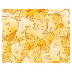 Cheese-slices-seamless-pattern-cartoon-style Two Sides Premium Plush Fleece Blanket (medium) by Ket1n9