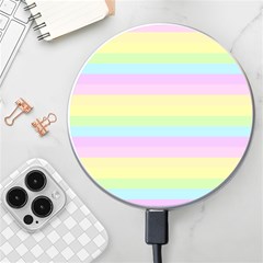 Cute Pastel Rainbow Stripes Wireless Fast Charger(white) by Ket1n9