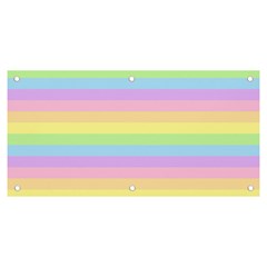 Cute Pastel Rainbow Stripes Banner And Sign 6  X 3  by Ket1n9