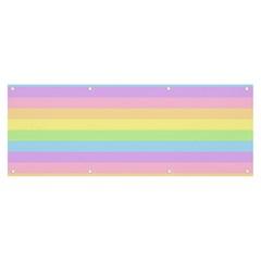 Cute Pastel Rainbow Stripes Banner And Sign 8  X 3  by Ket1n9