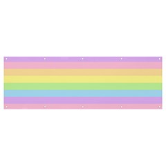 Cute Pastel Rainbow Stripes Banner And Sign 12  X 4  by Ket1n9