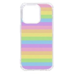 Cute Pastel Rainbow Stripes Iphone 14 Pro Tpu Uv Print Case by Ket1n9