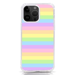 Cute Pastel Rainbow Stripes Iphone 14 Pro Max Tpu Uv Print Case by Ket1n9