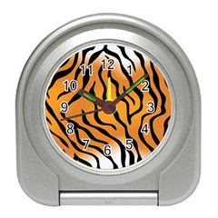 Tiger Skin Pattern Travel Alarm Clock by Ket1n9